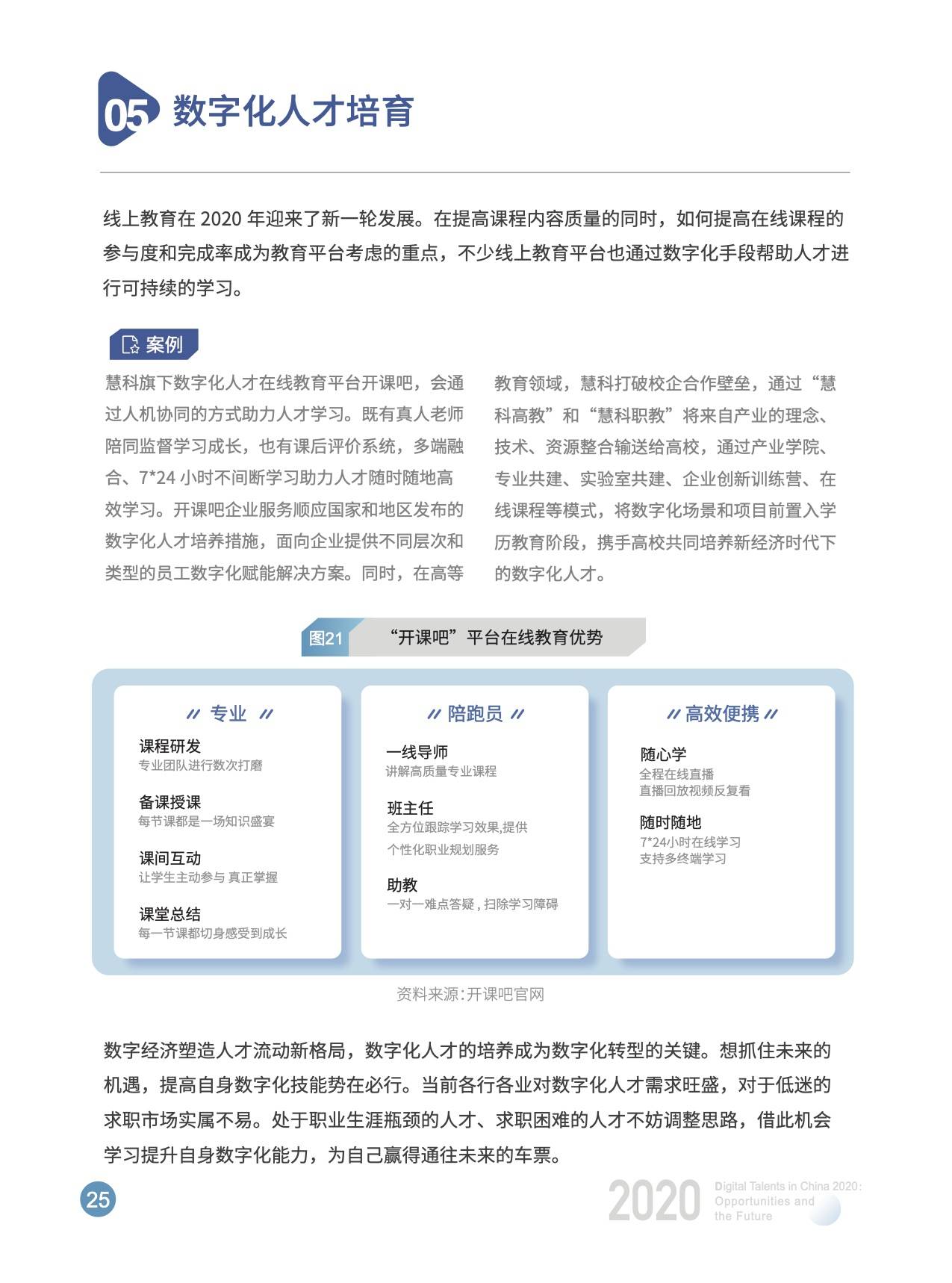 数字化|开课吧x脉脉发布《2020中国数字化人才现状与展望》数字报告