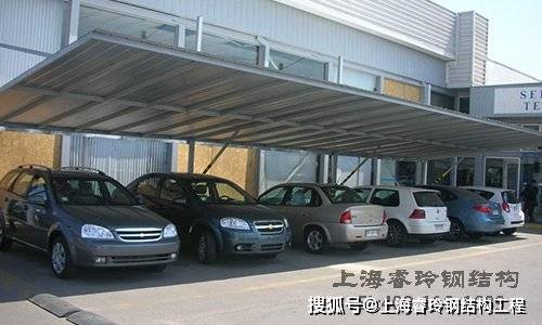 钢结构车棚可分成:钢瓦车棚,车棚阳光板,聚碳酸酯板停车位.