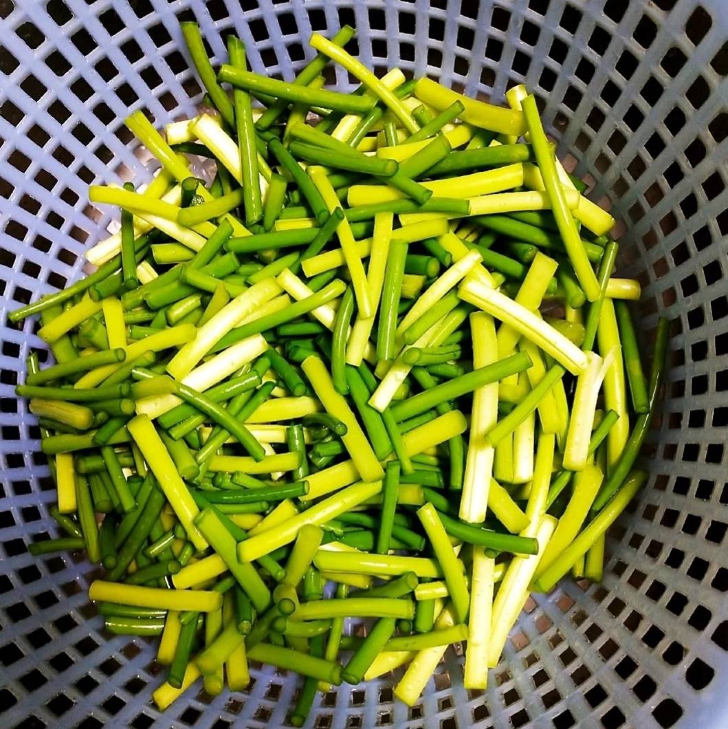 蒜薹|教你这样做，蒜苔翠绿，还更入味好吃做蒜苔炒肉时别直接下锅炒