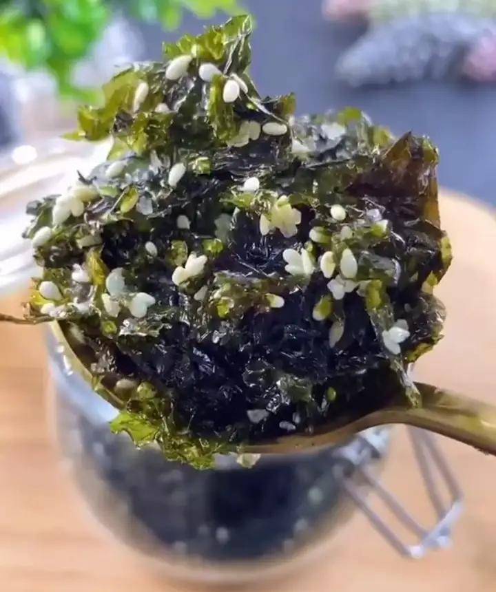 紫菜|简单炒一炒，香酥可口，营养好，多吃长个，孩子超爱开学了