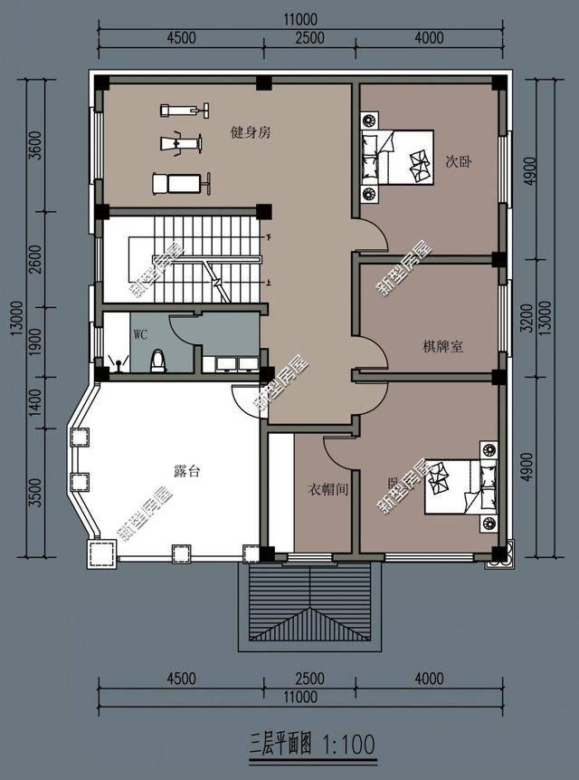 农村建别墅,面宽11.15米长13米的宅基,怎么设计更合理?