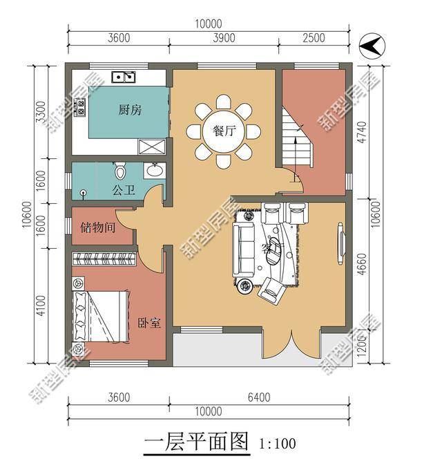 开间10米,进深11米,能在农村建栋怎样的三层别墅?