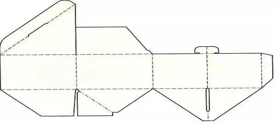 三角形自动锁底盒结构展开图