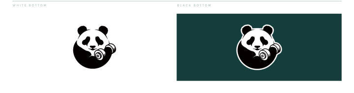 Logo|健身房Logo设计——熊猫健身