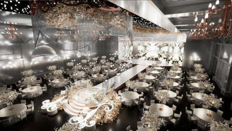 婚礼堂发布玺悦打造百万级十米挑高无柱宴会厅