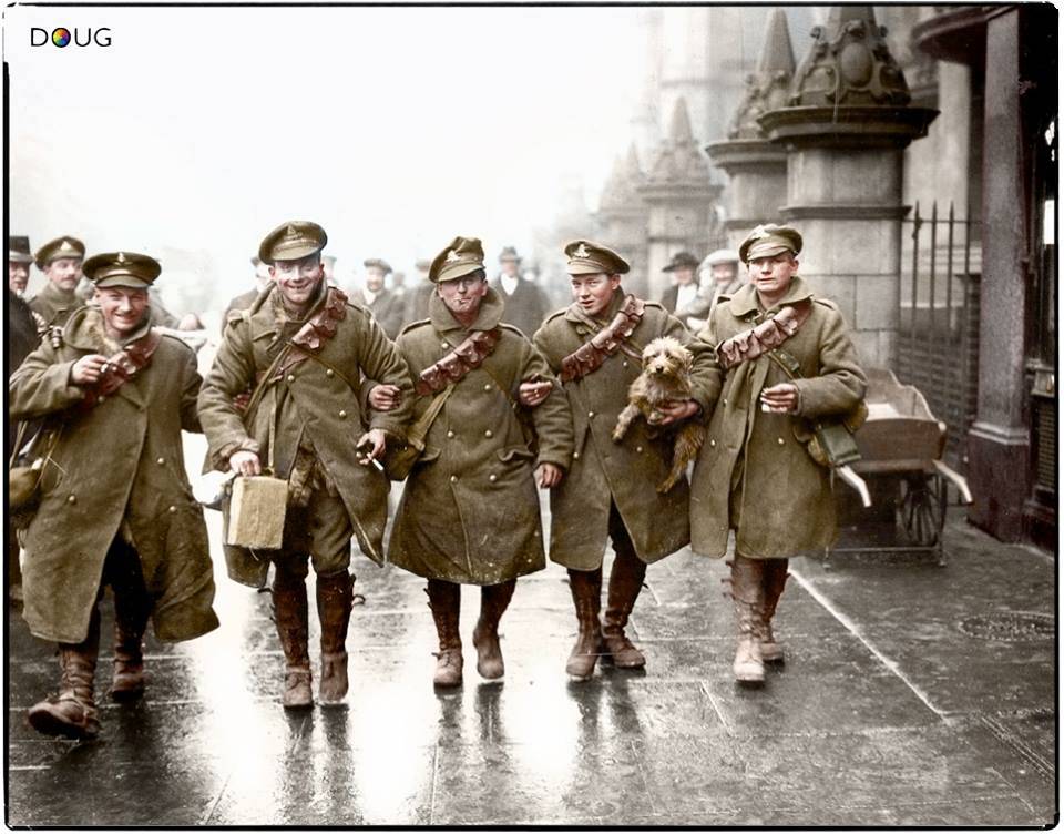 上色老照片:一战中的英国士兵