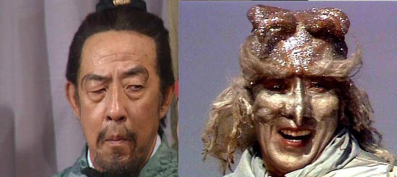 他是《西游记》里的金角大王,也是车晓的爸爸,看合影真的太像了