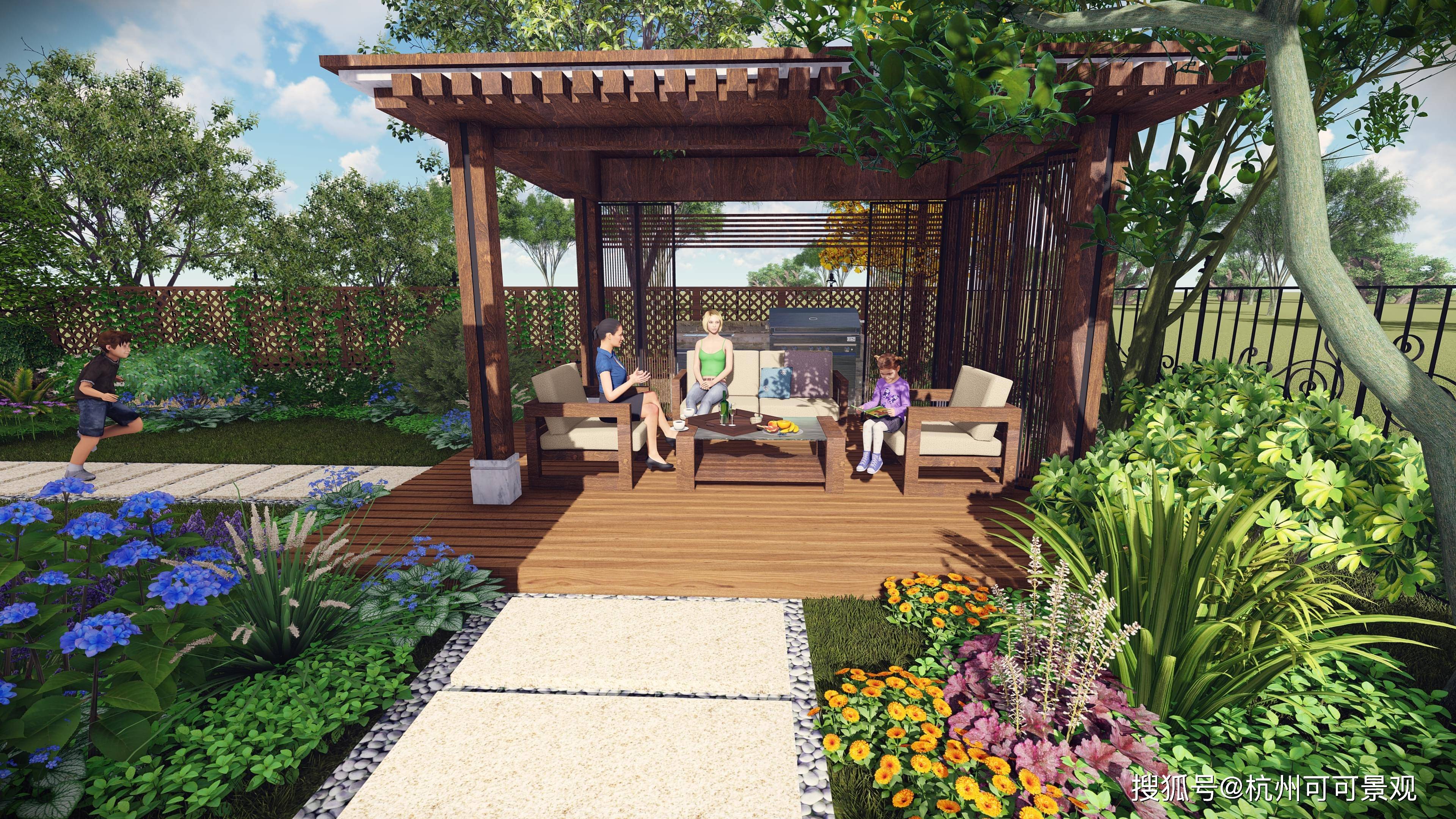 私人庭院设计:设计一个休闲区,打造舒适又惬意的庭院生活!