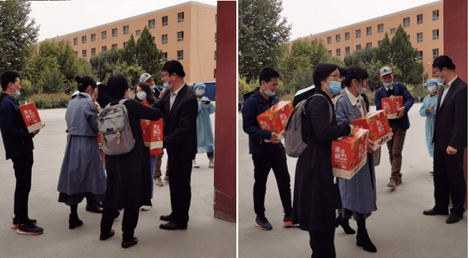 拜城县第一中学国庆,中秋节前慰问援疆教师