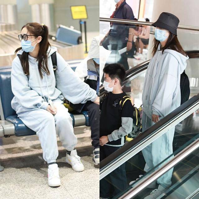 双肩|刘芸只顾打扮自己，9岁儿子衣服小到露肚腩，双肩耷拉仪态像郑钧