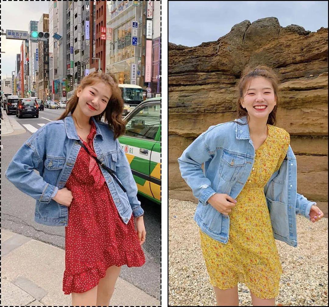 外套|美上天的 “ 桔梗裙 ” 今秋依然火爆，桔梗裙+薄外套的早秋搭配=最气质！