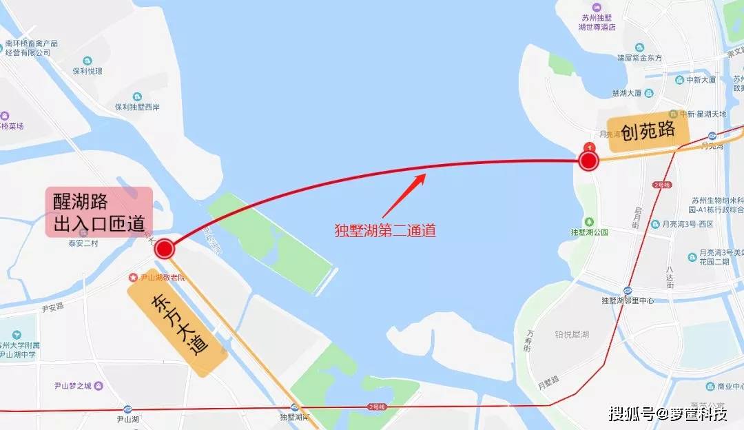 独墅湖第二通道规划图|来源于百度图片