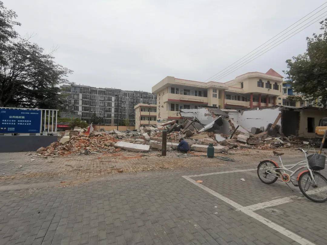 赣榆实验小学西校区原文化路小学沿街拆迁空地将作何用途