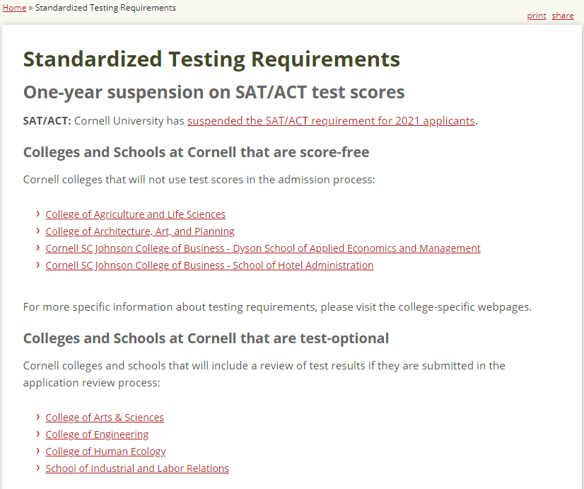 日期|康奈尔大学早申截止日期延长2周，SAT/ACT要求也有新变化！