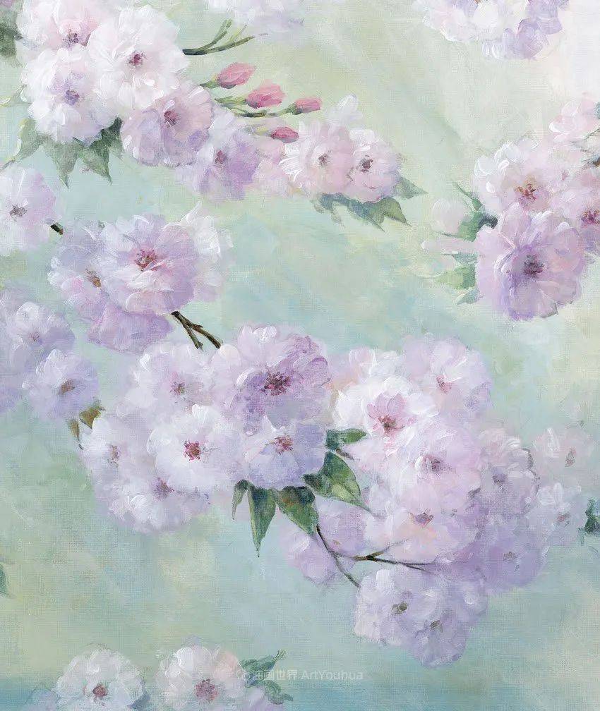 英国画家彼得·麦高文的清新淡雅花卉油画作品欣赏