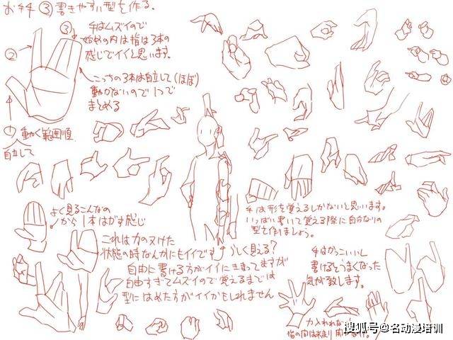 动漫人物手部画法
