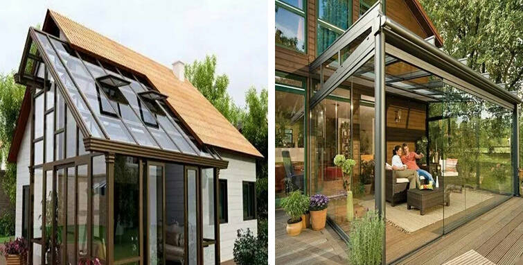 移动伸缩阳光房花园让您的别墅拥有一座可以开合活动的温室.