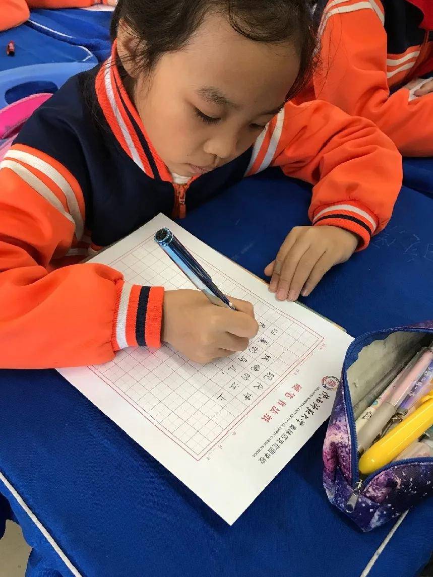 比赛|陕西师范大学奥林匹克花园学校小学部举行高段硬笔书写大赛