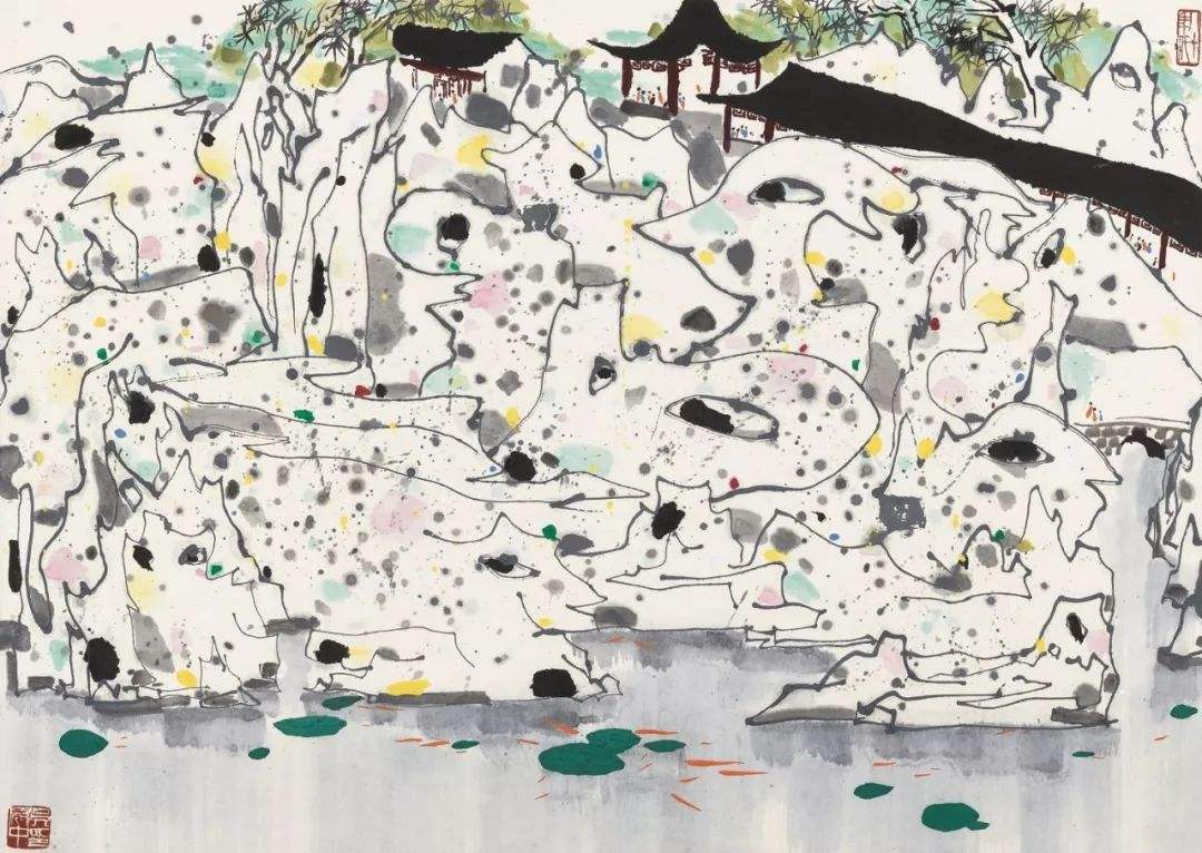 《狮子林》,创下吴冠中国画最高拍价纪录,作品价值在哪里
