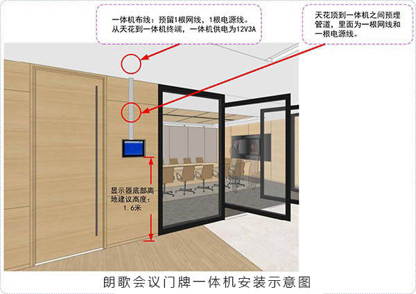 会议室门牌一体机安装说明