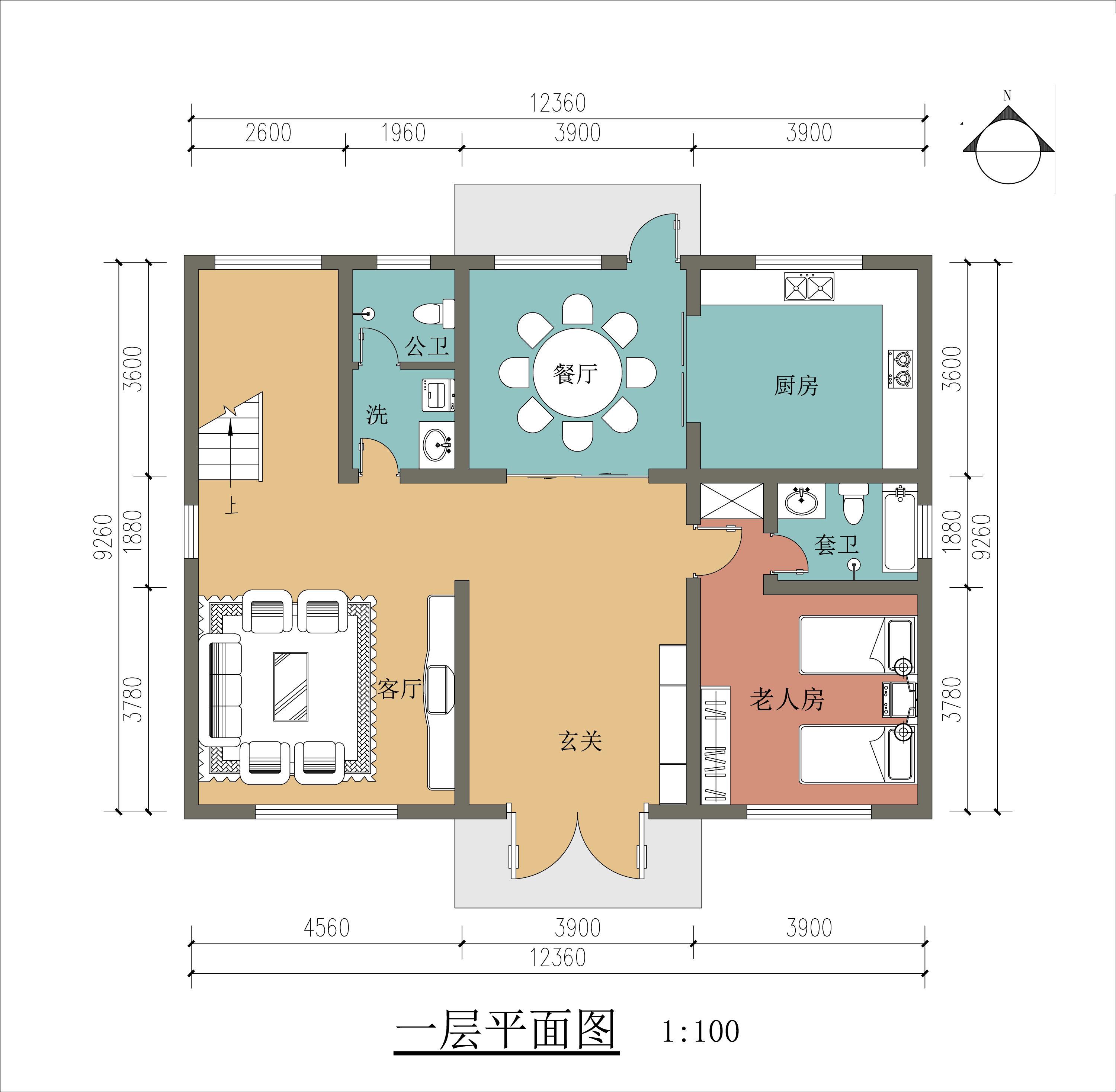 建一栋进深九米宽十三米的二层自建房,如何设计?