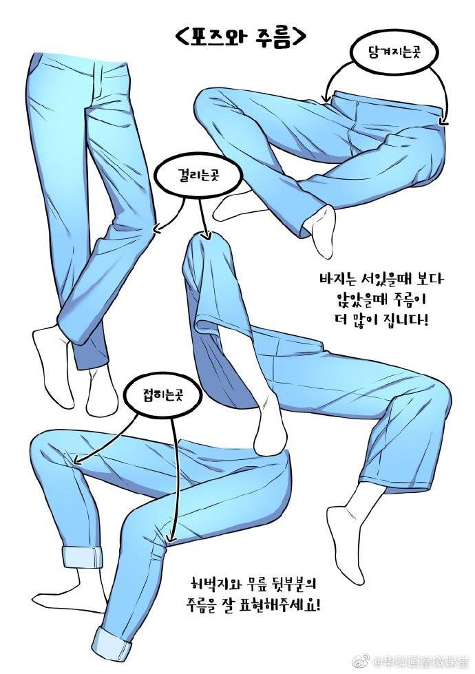 裤子褶皱参考