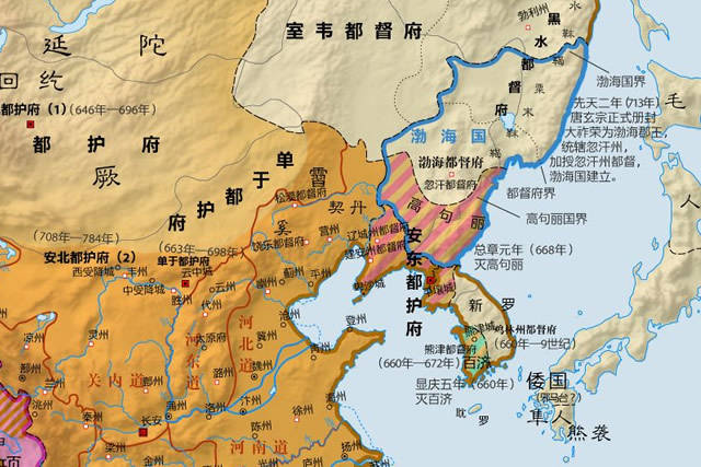 山西北部地区;契丹居于库莫奚以北的辽河上游草原地区;室韦居于契丹以