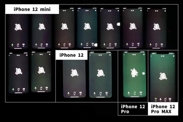 亮度|绿了？我薅了十几台iPhone12，来测试绿屏事件