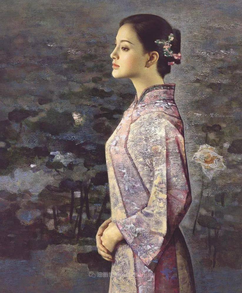 中国油画家谢楚余女性人物油画作品赏析