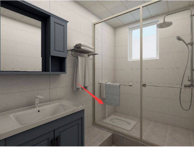 小户型仅一个卫生间聪明人都这样设计淋浴房内装蹲坑没毛病