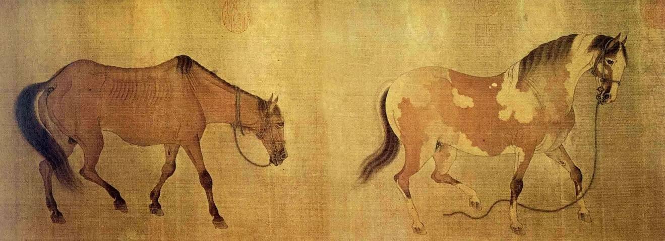 寓意深刻的元代名画《二马图》