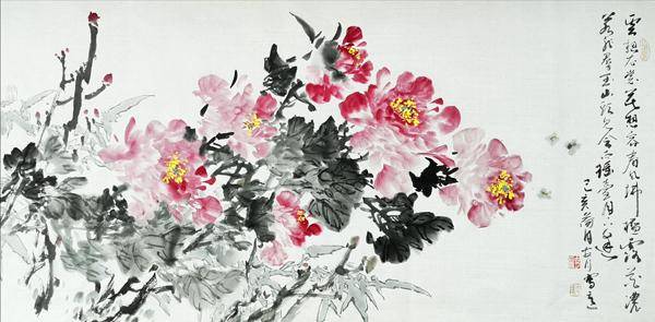 福迎牡丹 花开富贵:胡志刚牡丹画作品欣赏