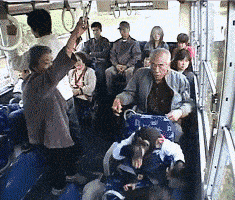 搞笑gif段子:美女跳舞摔到小树上