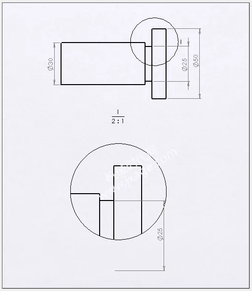 solidworks放大视图如何标注尺寸?