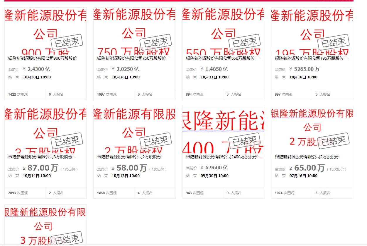 银隆新能源再成被执行人：执行标的超1000万