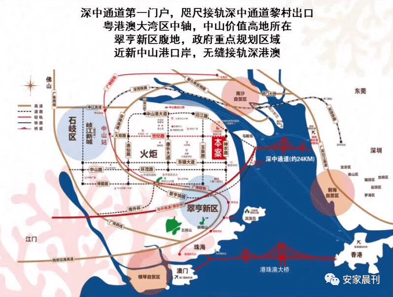 新中山港口岸物业,10公里直通香港