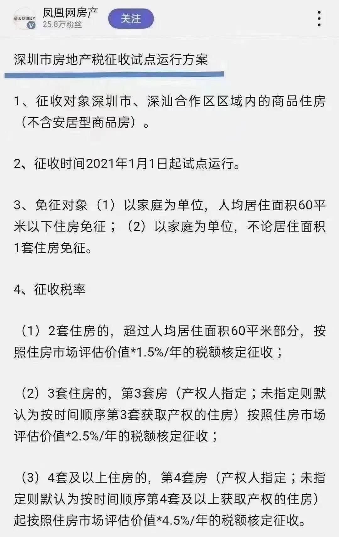 深圳要收房产税？真相来了