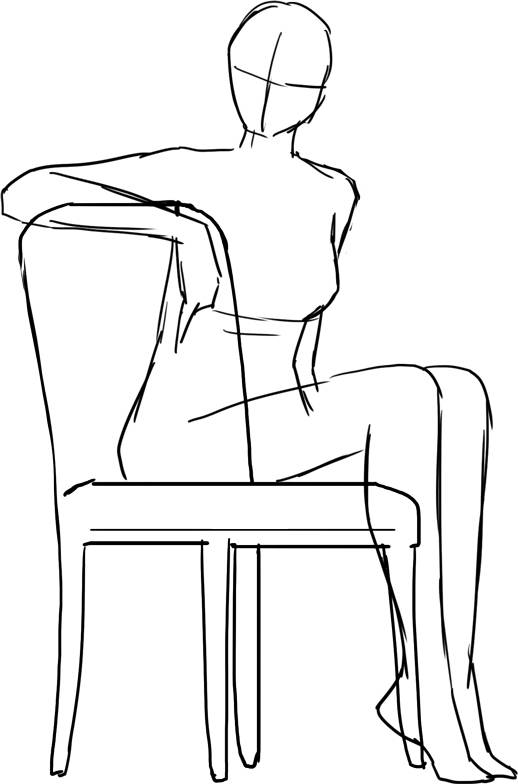 原创怎么画坐着的人?看完超简单的人物坐姿绘画教程!