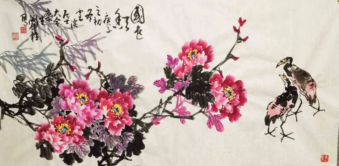 富贵花开·当代著名画家阎中柱作品欣赏