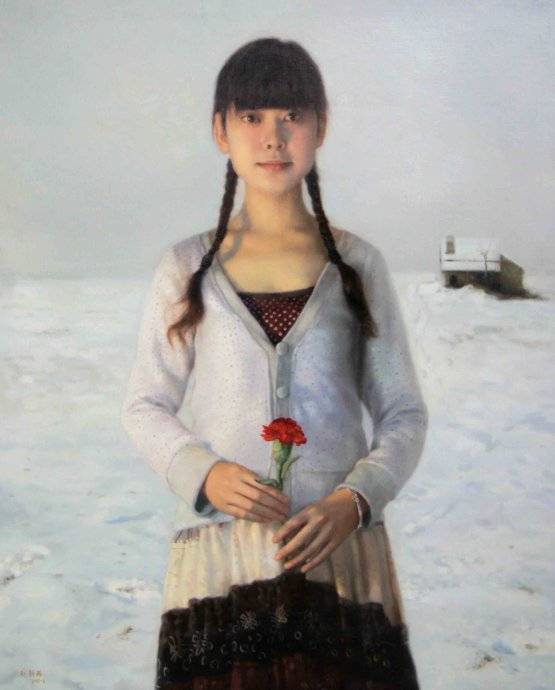 图片[3]-80后新锐画家——赵新雨油画中的青春少女-魔性次元
