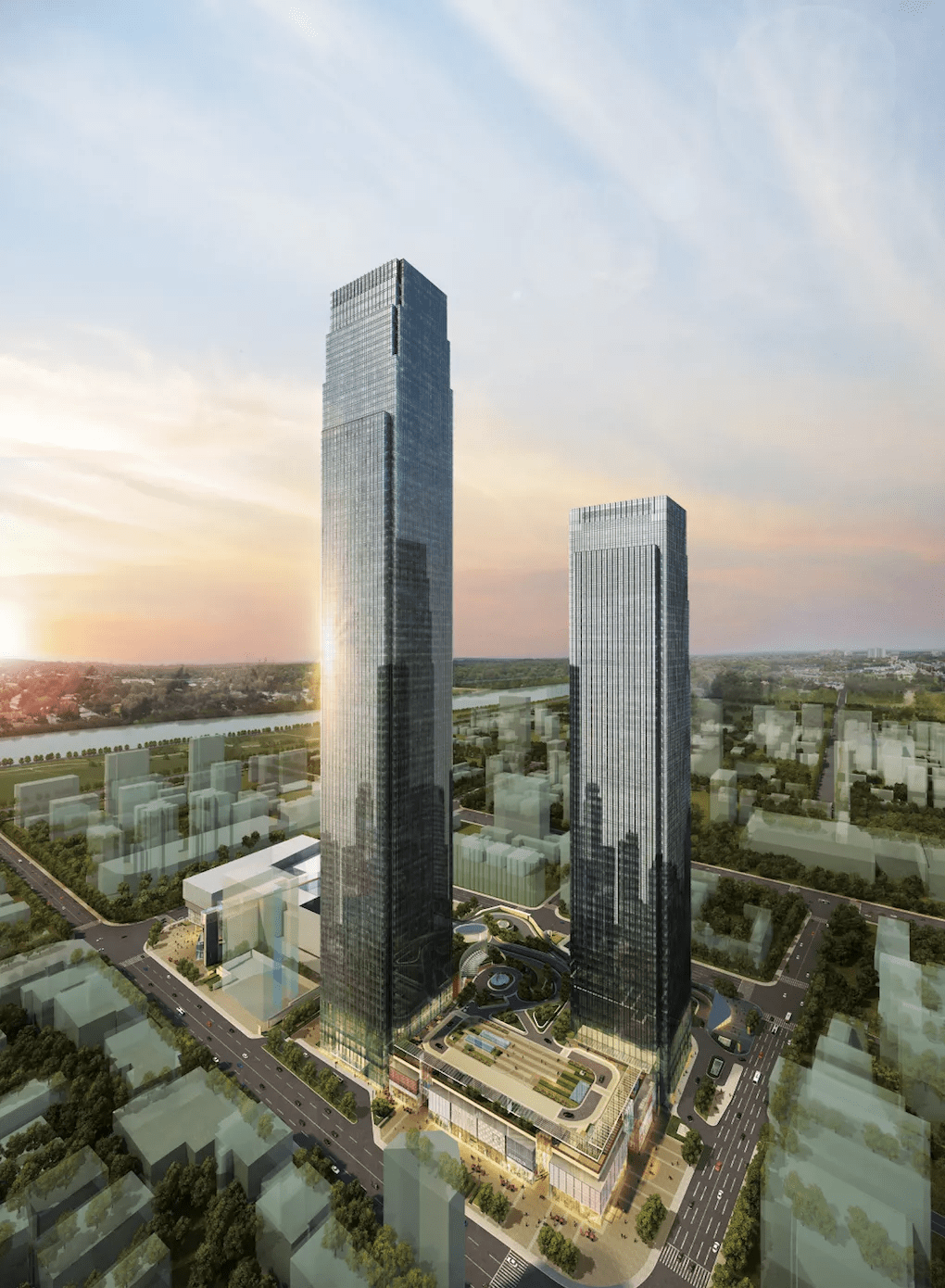300米深圳中洲滨海商业中心封顶