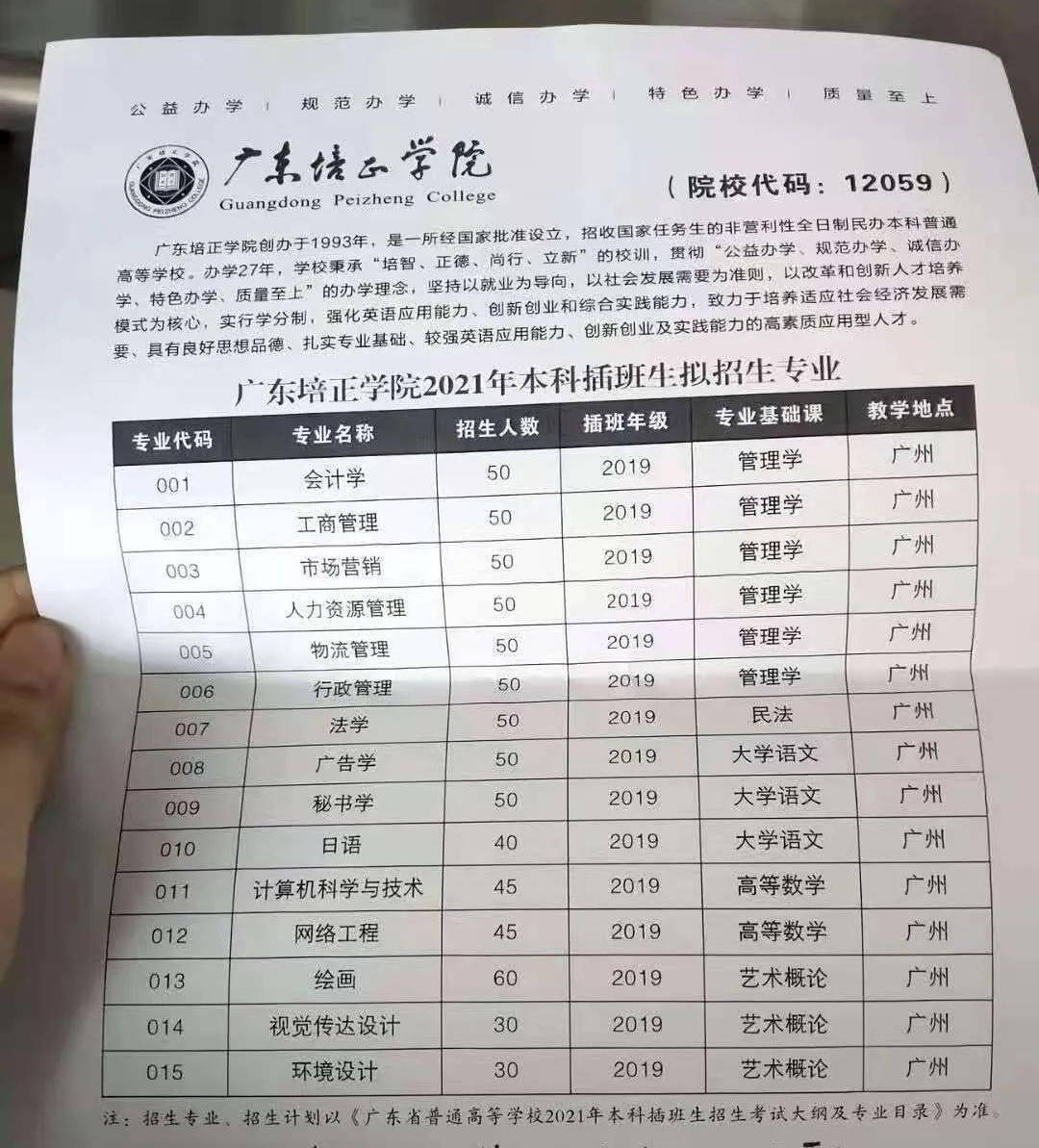 广东培正学院