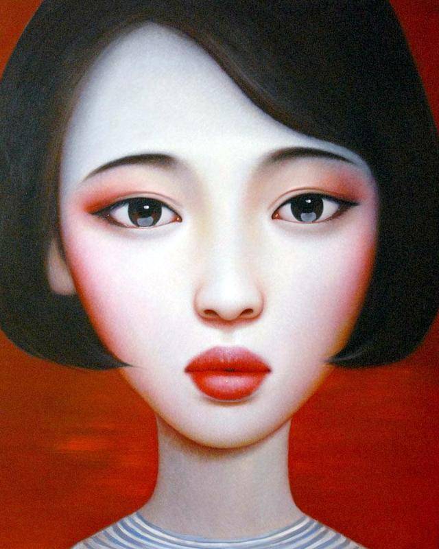 图片[24]-青年艺术家张向明油画中的北京女孩-魔性次元