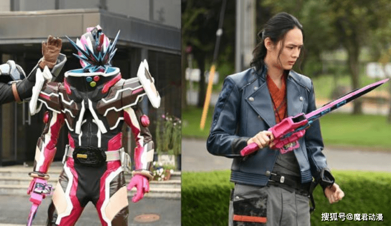 假面骑士slash:颜色介于粉色和品红之间的音之骑士,人