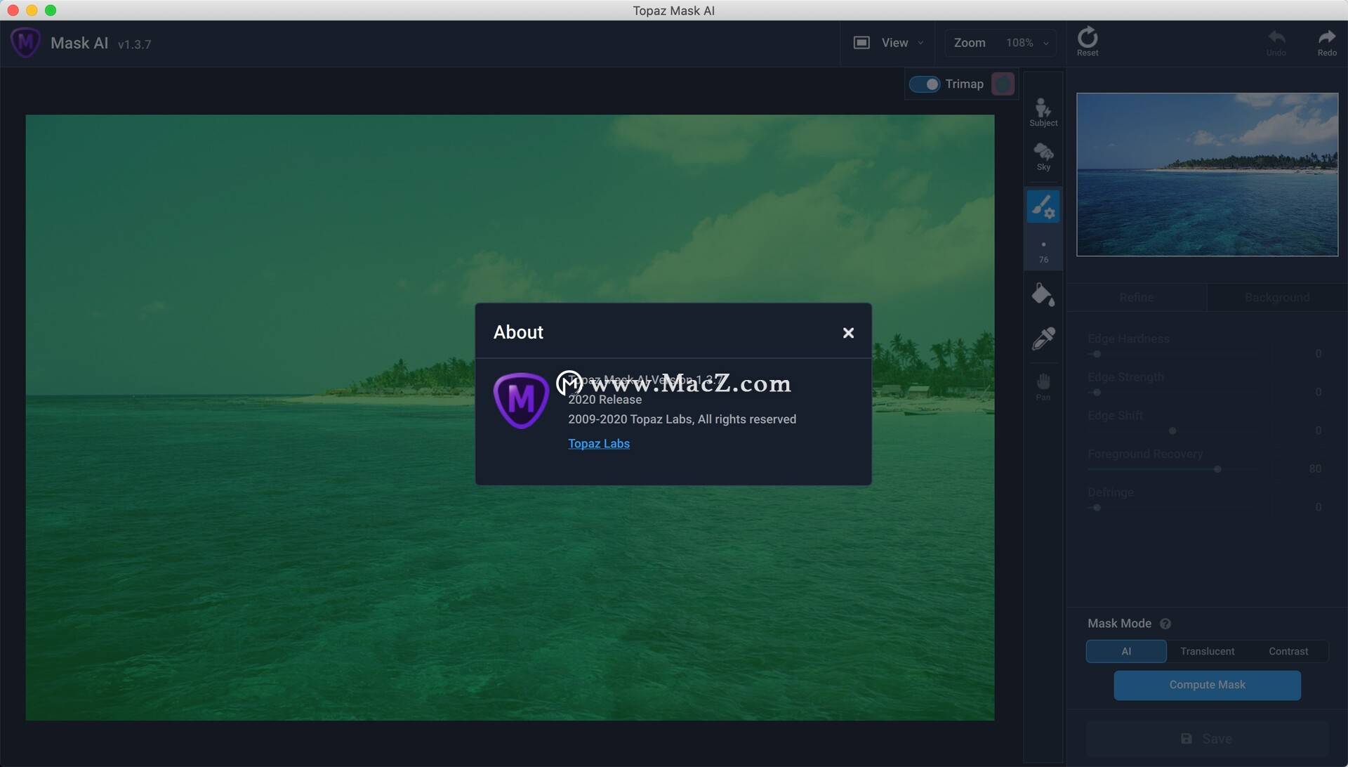 Topaz Mask AI for mac专业图片蒙版工具