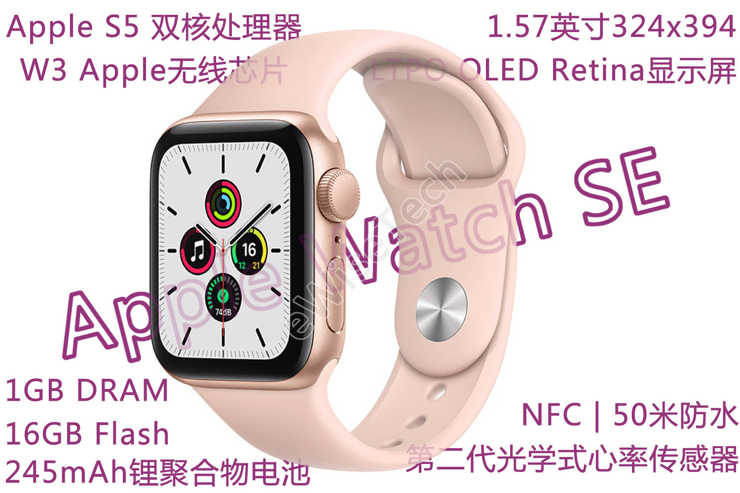 打开Apple Watch SE，看看它与S5有哪些差别？_手机搜狐网