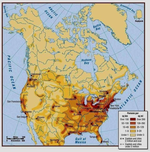 北美洲人口_求北美洲的人口分布图