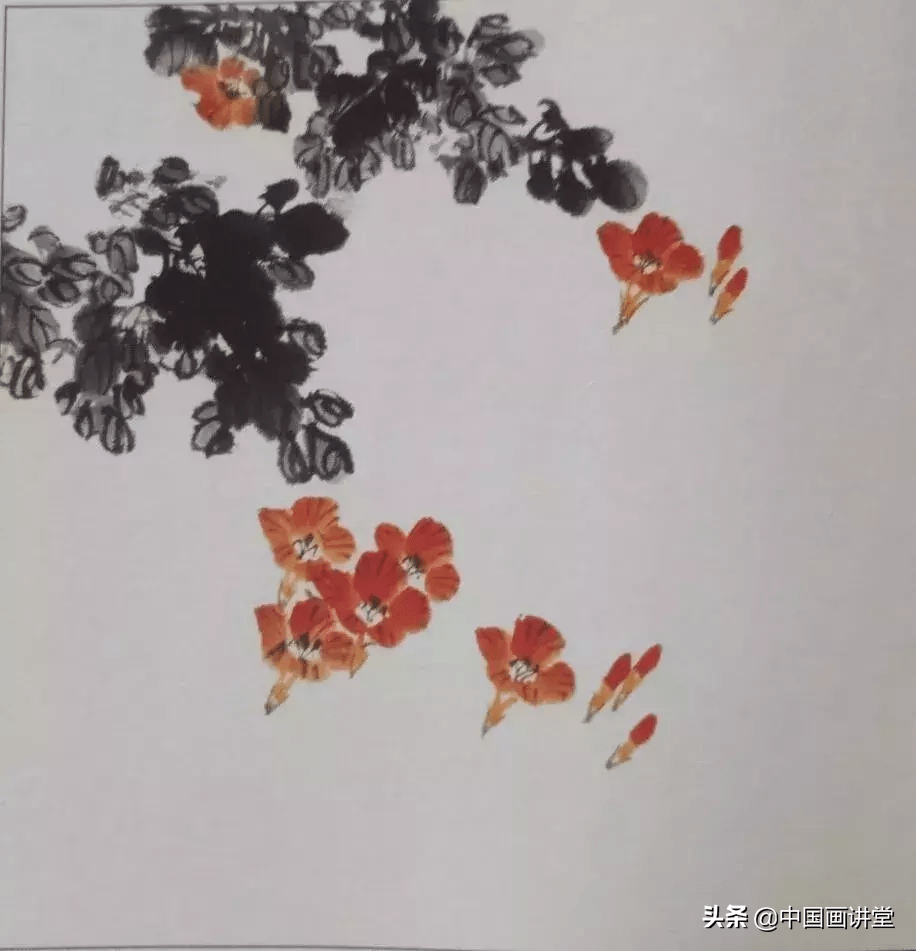 小写意花鸟凌霄花枇杷画法