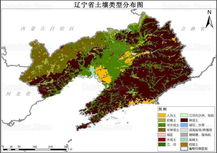 1995年各省土壤类型分布数据图汇总