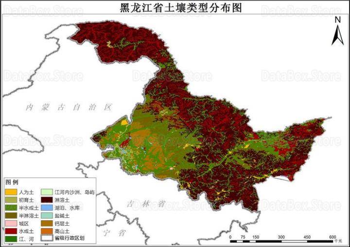 1995年各省土壤类型分布数据图汇总_山西省